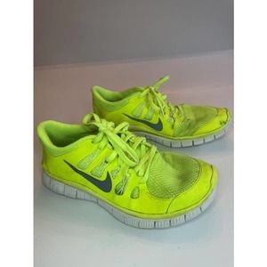 Nike Free 5.0 Neon Yellow Sneakers Size 7.5